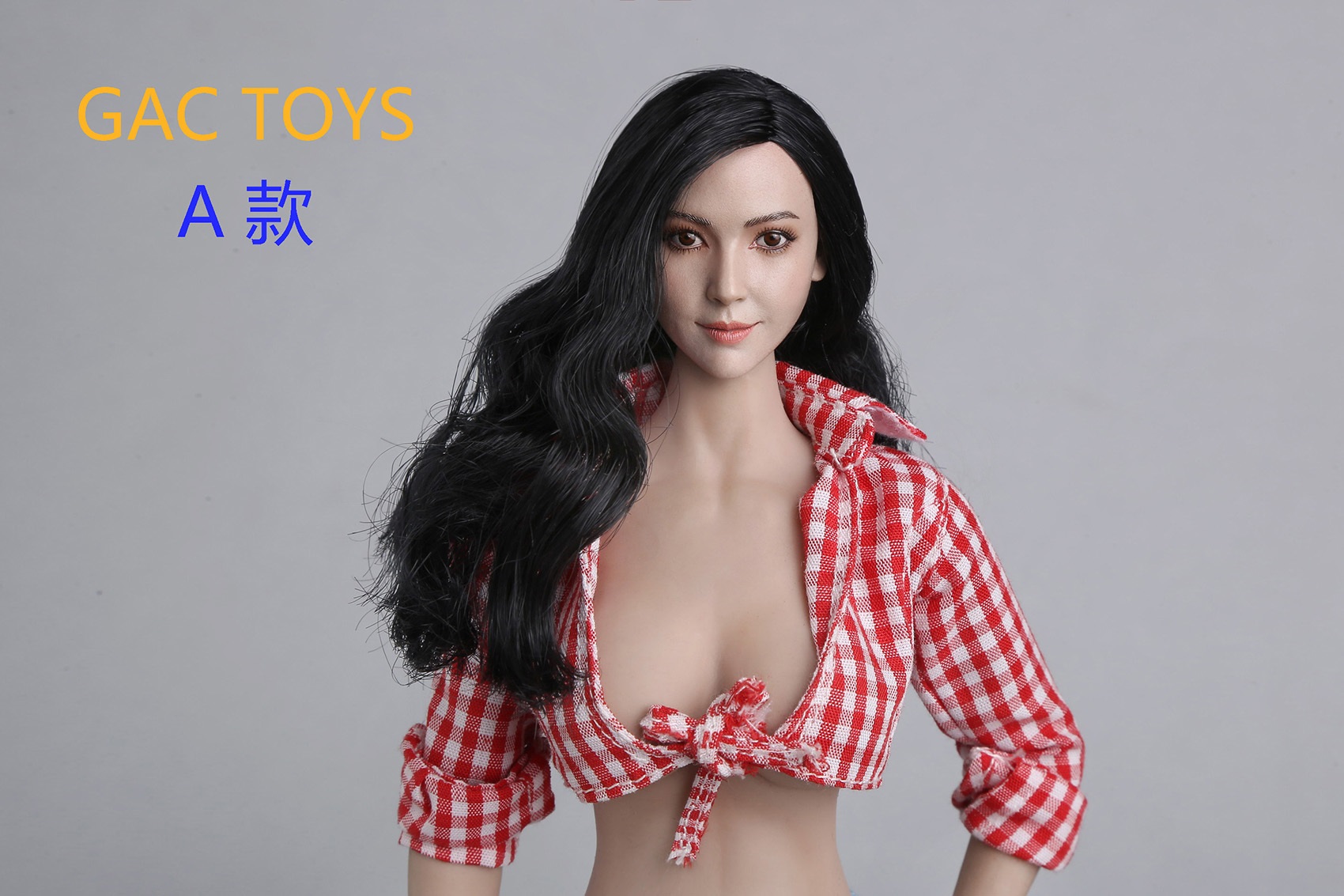 GACTOYS GC011B Asian beauty headscuplt (Short Brown Hair)