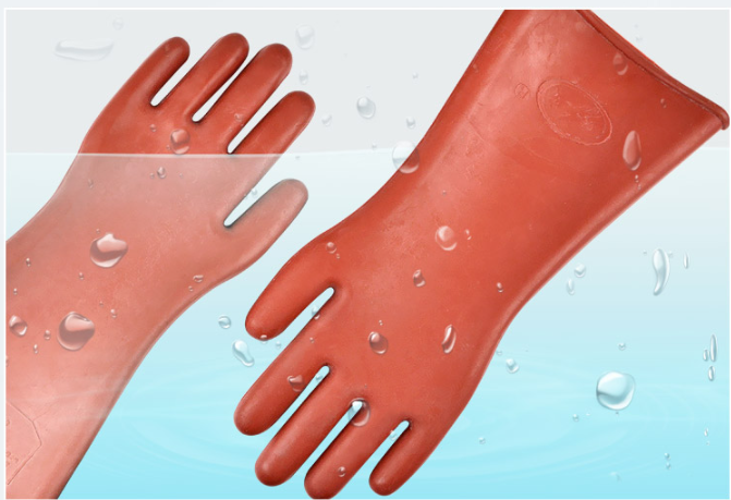 OT28 ถุงมือกันไฟดูด กันน้ำ กันไฟฟ้าแรงสูง 12 KV อุปกรณ์ช่วยช่างไฟให้ปลอดภัย