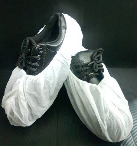 ถุงคลุมรองเท้าใยสังเคราะห์ สปันบอนด์ shoe ถุงครอบรองเท้า ผ้าสปันบอน cover ถุงคลุมรองเท้าพีวีซี ถุงคลุมรองเท้า
