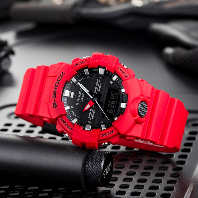 Casio G-shock Anglog-Digital นาฬิกาข้อมือชาย สายเรซิ่น รุ่น GA-800 Series GA-800-1A GA-800-4A