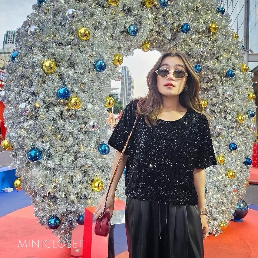 เสื้อปักเลื่อมวิ้งๆ ทรงOversize