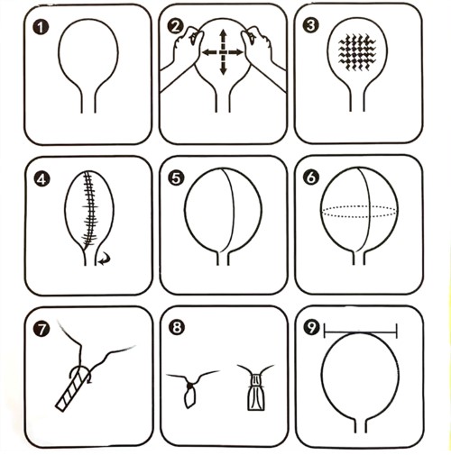 ลูกโป่ง Bobo ลูกโป่ง LED ลูกโป่งมีไฟเรืองแสง แบบใส ขนาด 20 นิ้ว แบบมีไฟเส้นสีรุ้ง