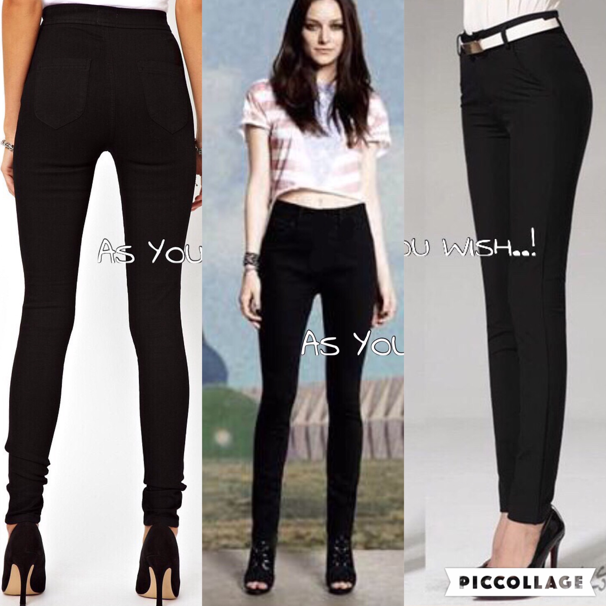 กางเกงยีนส์สีดำ กางเกงยีนส์เข้ารูปทรงสวย