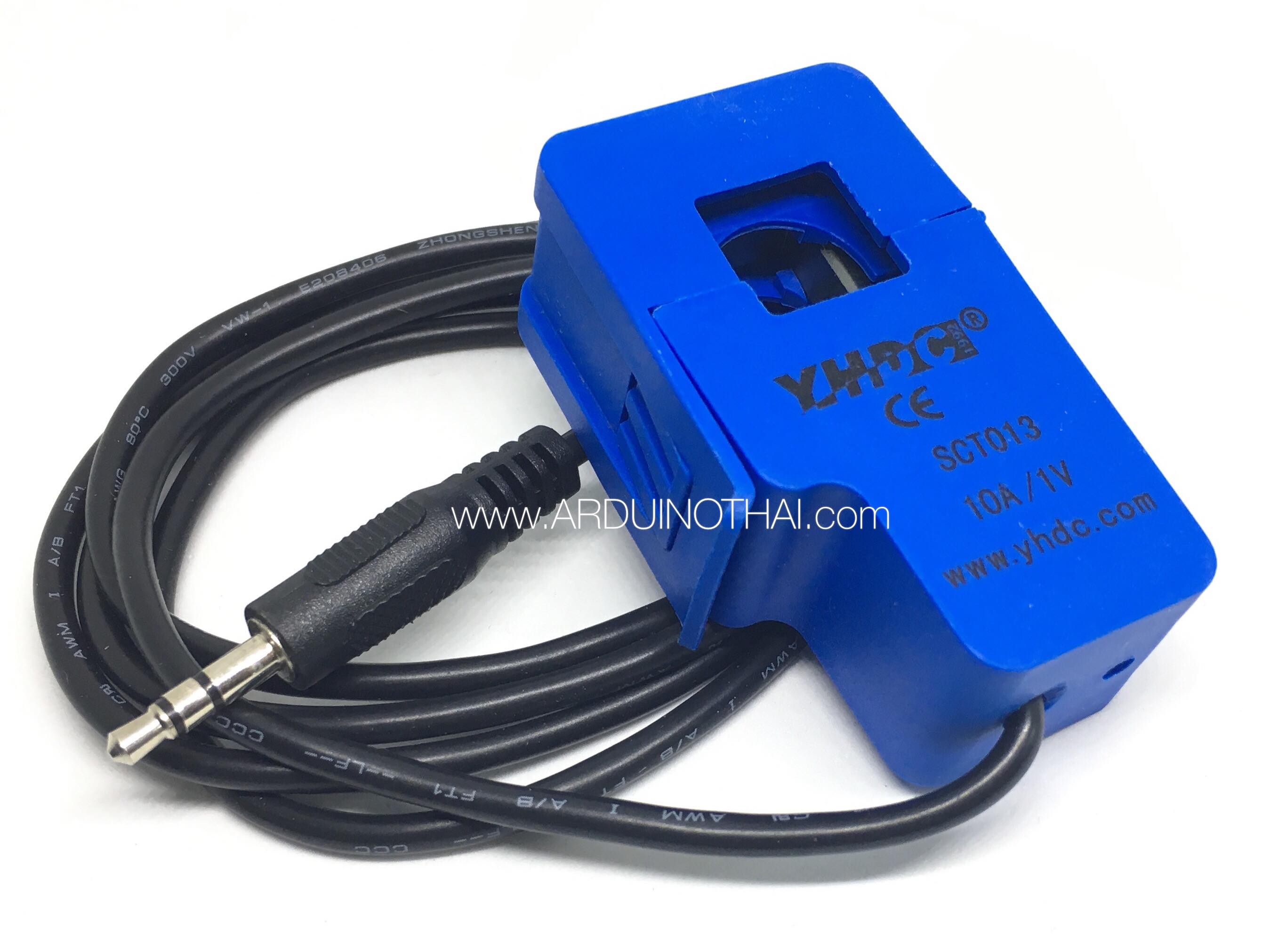 เซนเซอร์วัดกระแสไฟฟ้า แบบไม่ต้องตัดสายไฟ CT sensor SCT-013 10A/1V สต็อกไทยส่งไว
