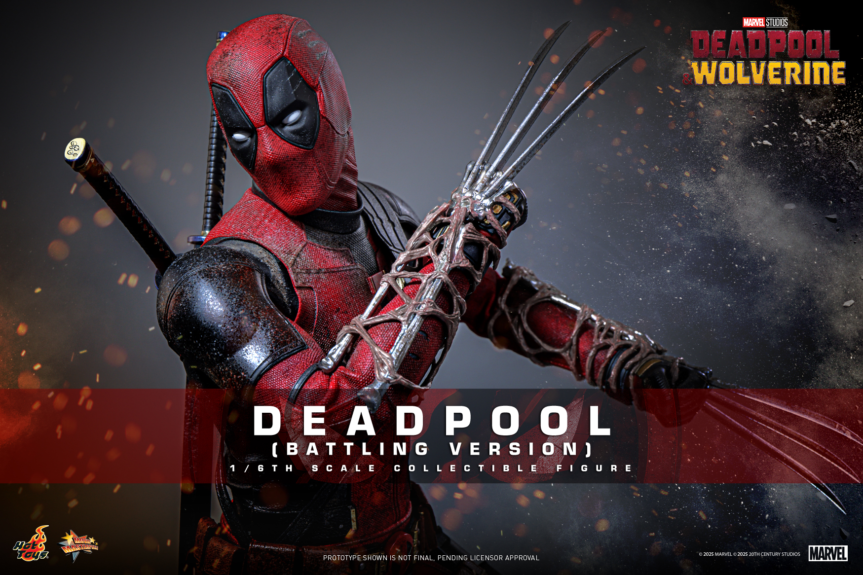 Hot Toys MMS782 Deadpool & Wolverine - Deadpool (Battling Version)