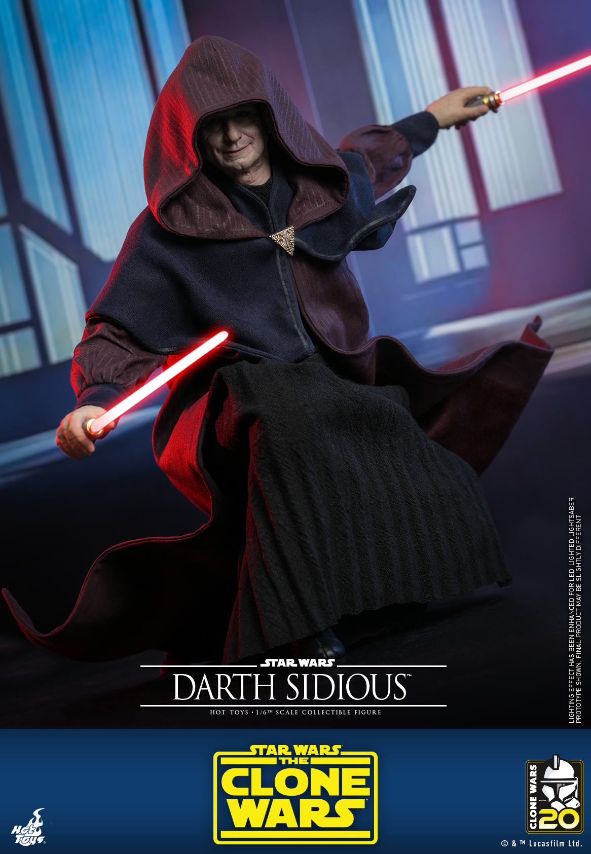 Hot Toys TMS102 1/6 Star Wars: The Clone Wars™ - Darth Sidious™
