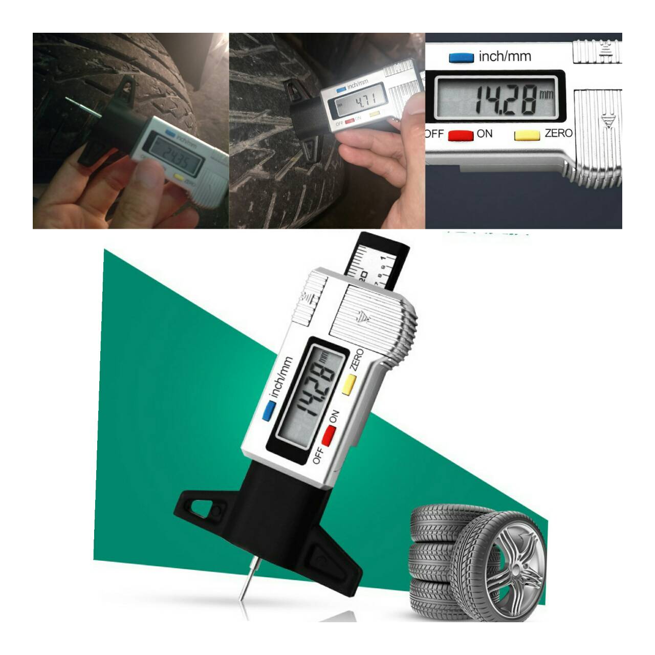 R09 เกจวัดความสึกยางรถยนต์ ดิจิตอล