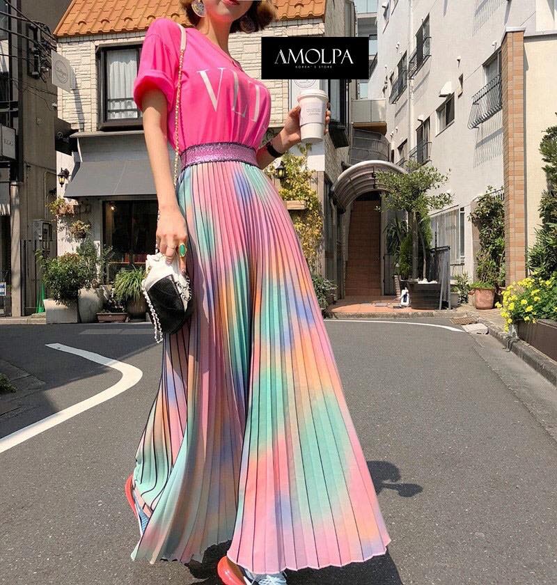 กระโปรง Gucci สีพาสเทล