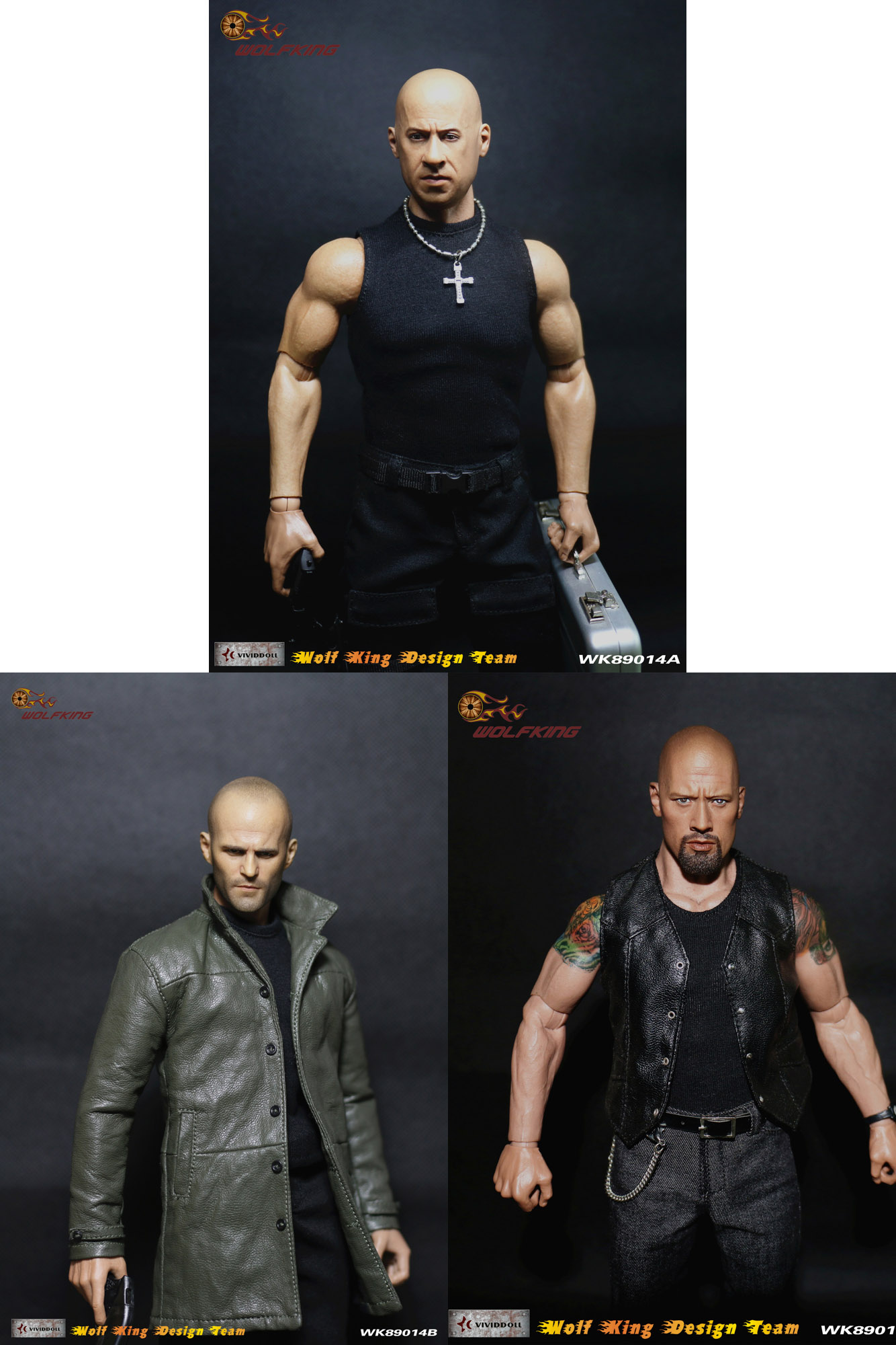 WOLFKING WK89014B Headsculpt clothing set (Green jacket)