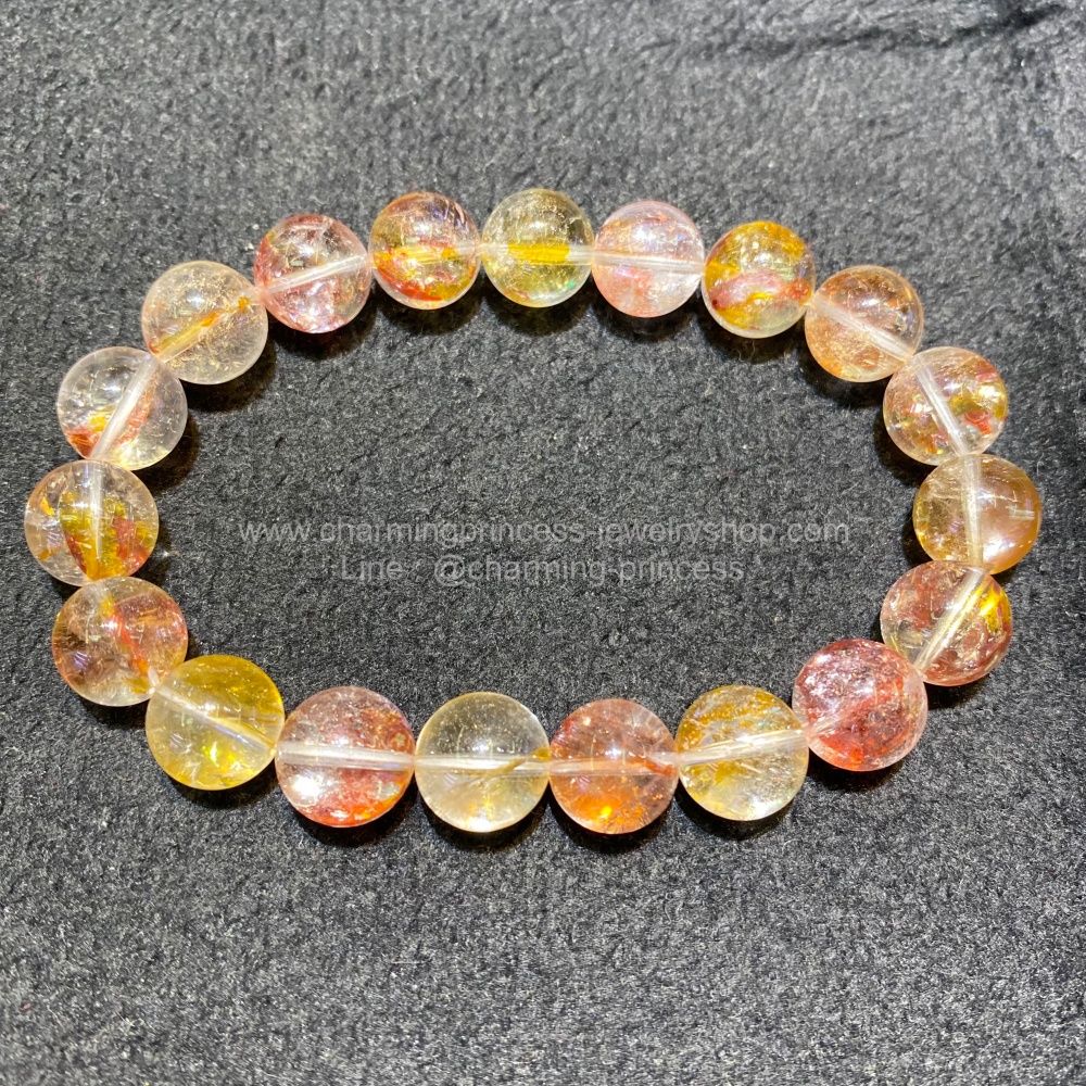 Limonite ไลโมไนต์ หรือ ลิโมไนต์อ ยู่ภายใน Quartz อัญมณีที่หายากในตลาด 10 มม ทำให้บรรลุถึงเป้าหมายที่ยิ่งใหญ่