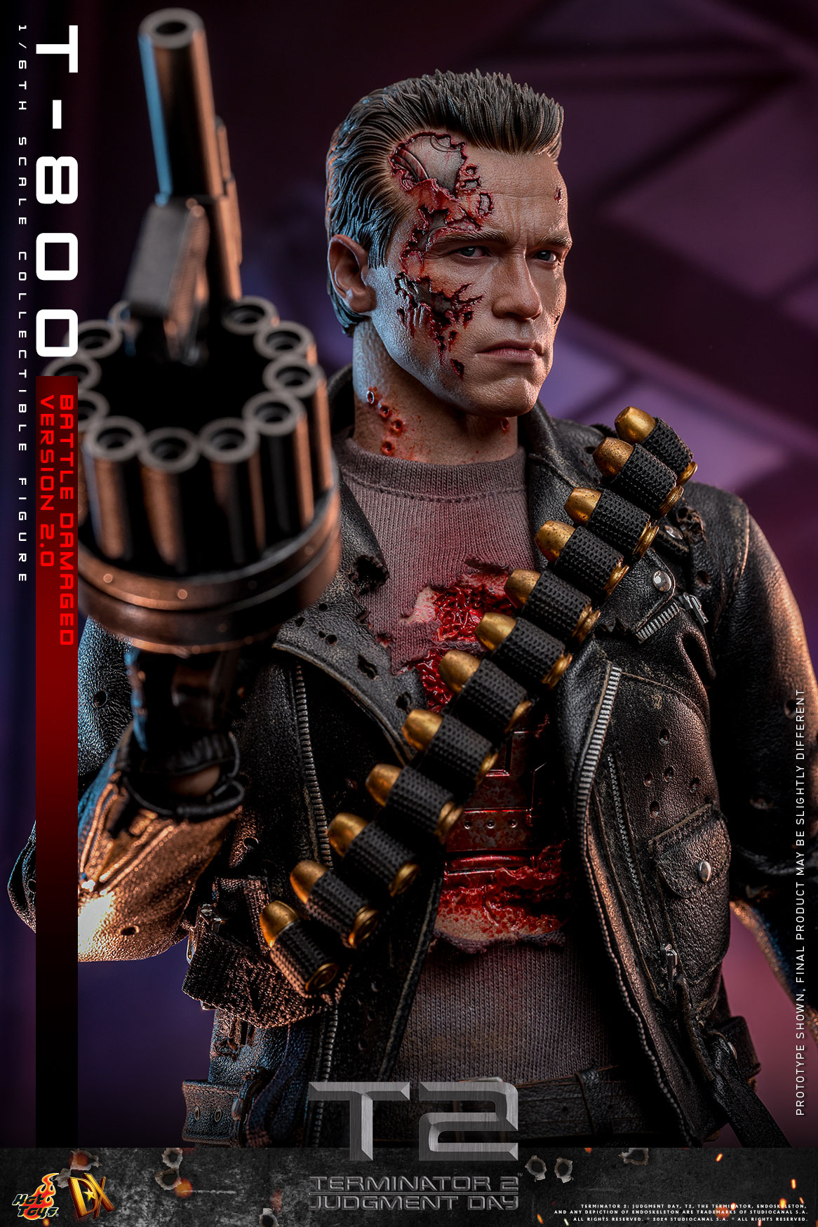 Hot Toys DX46 Terminator 2: Judgment Day - T-800 (Battle Damaged Version 2.0)