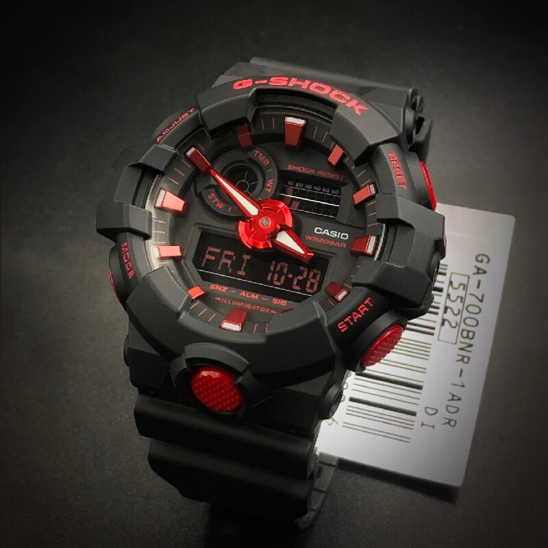 Casio นาฬิกาข้อมือ G-Shock Standard ANA-DIGI GA-700| อะนาล็อก-ดิจิตอลมาตรฐาน | G-SHOCK | นาฬิกา | CASIO | GA-700BNR-1A GA-700BNR-1A