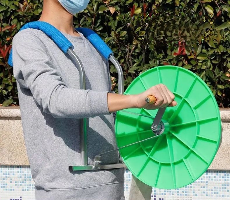 OT246 โรลม้วนสายส่งน้ำ สายยาง สายสูบน้ำแบบสะพายไหล่ น้ำหนักเบา พกพาง่าย