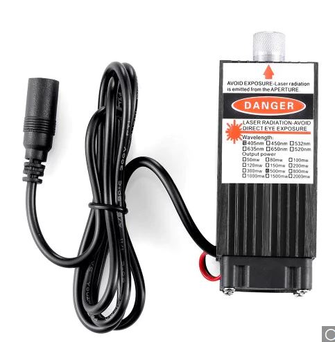OT55 หัวแกะสลักเลเซอ 500MW ใช้ไฟ 12V 2A สำหรับงาน DIY