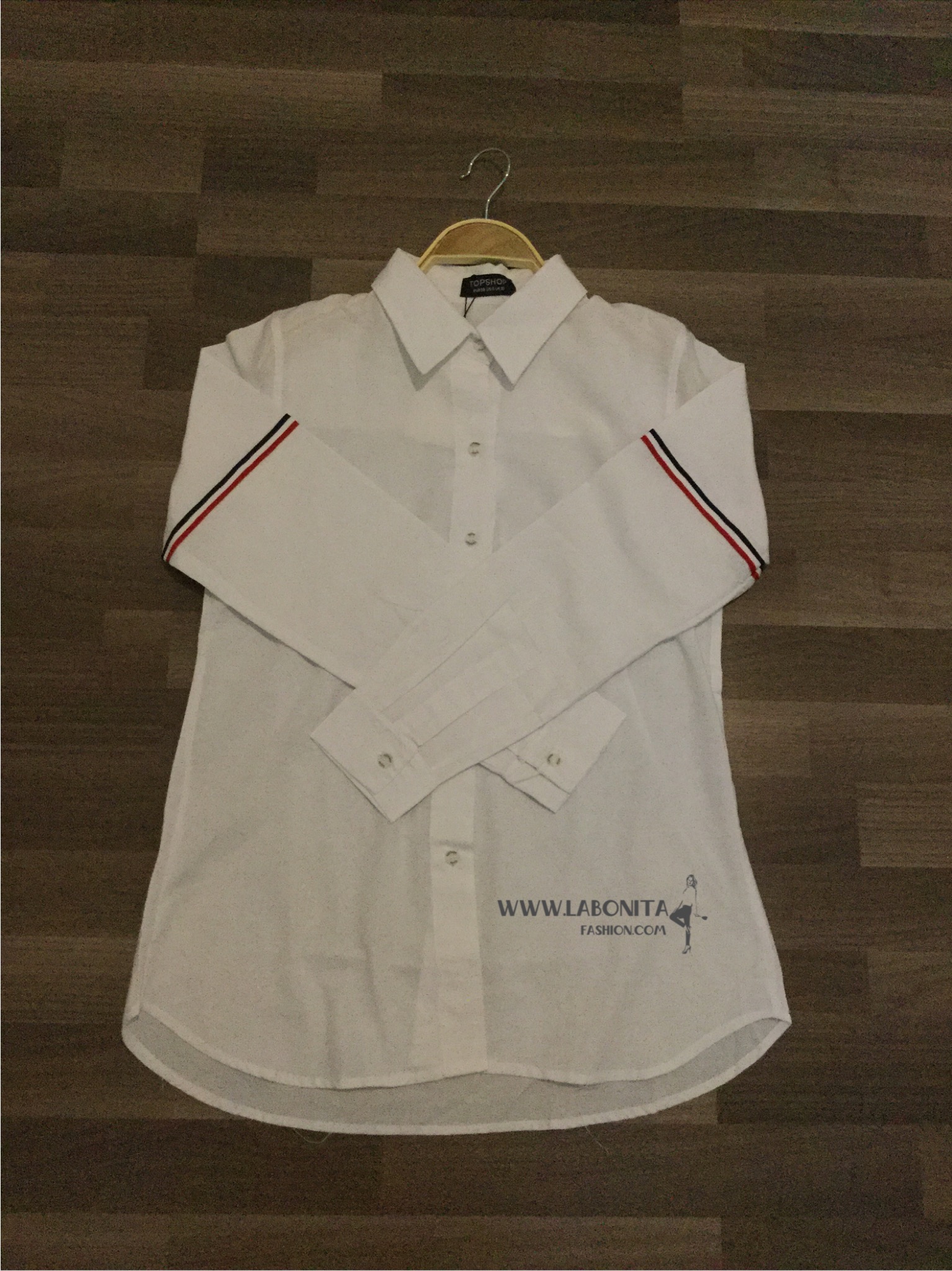 Topshop Shirt เสื้อเชิ้ต ดีไซน์ เกร๋ๆ ชิคๆ ด้วยแทบตรงแขน