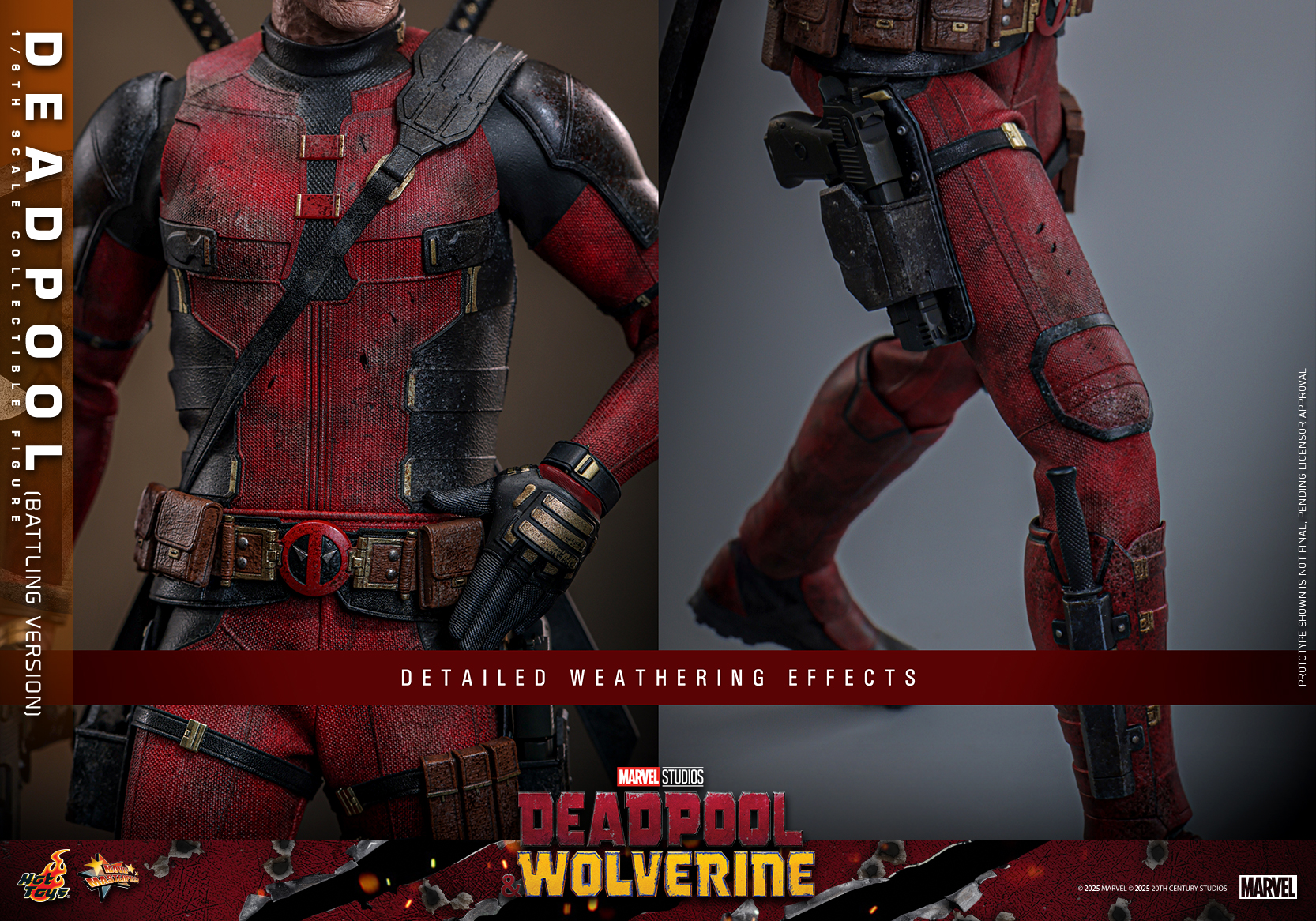 Hot Toys MMS782 Deadpool & Wolverine - Deadpool (Battling Version)