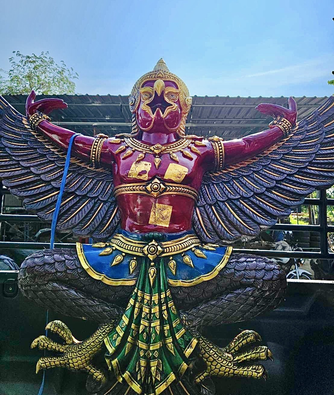 พญาครุฑ ขนาด2เมตร17ซม ครุฑองค์ใหญ่ พญาครุฑหน้าห้าง ครุฑหน้าสำนักงาน