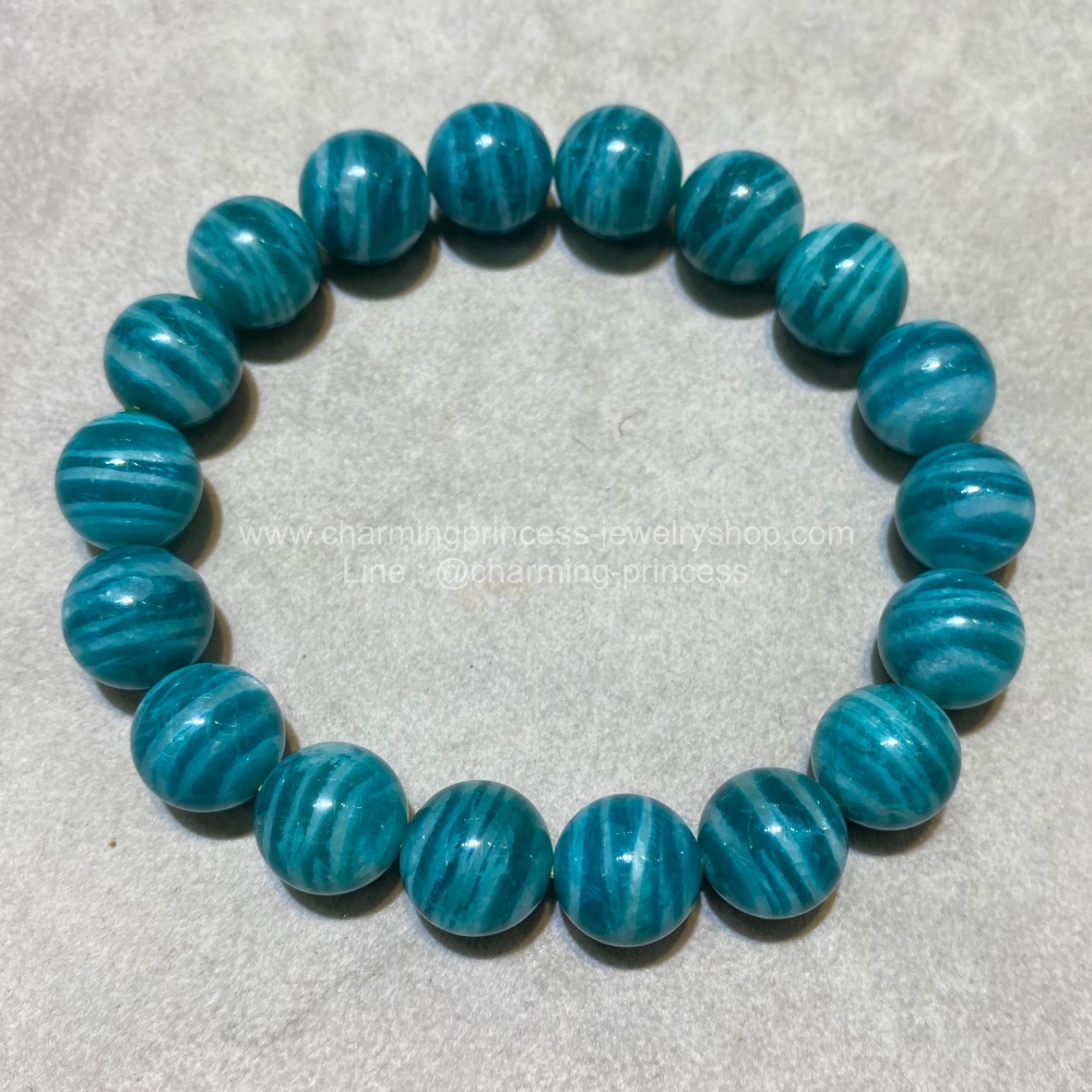 Amazonite อมาโซไนท์ 11 มม AAA+ นำพาโอกาศทางด้านการงาน การเงิน