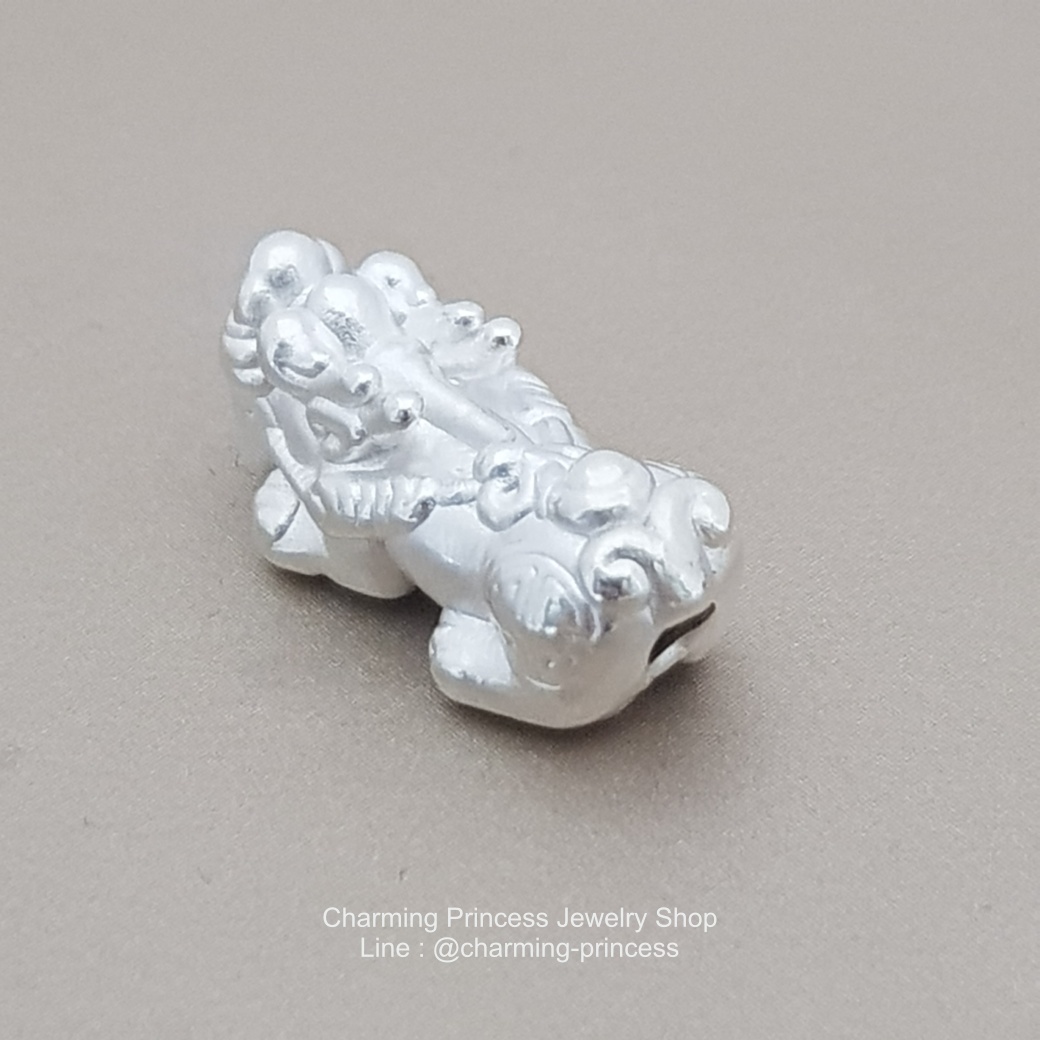 ปี่เซี๊ยะ ชาร์มปี่เซี๊ยะ เงินแท้ 99.99% ตัวคั่นสร้อยข้อมือ ชาร์มเงินแท้ 99.99% กว้าง 8 มม ยาว 18 มม