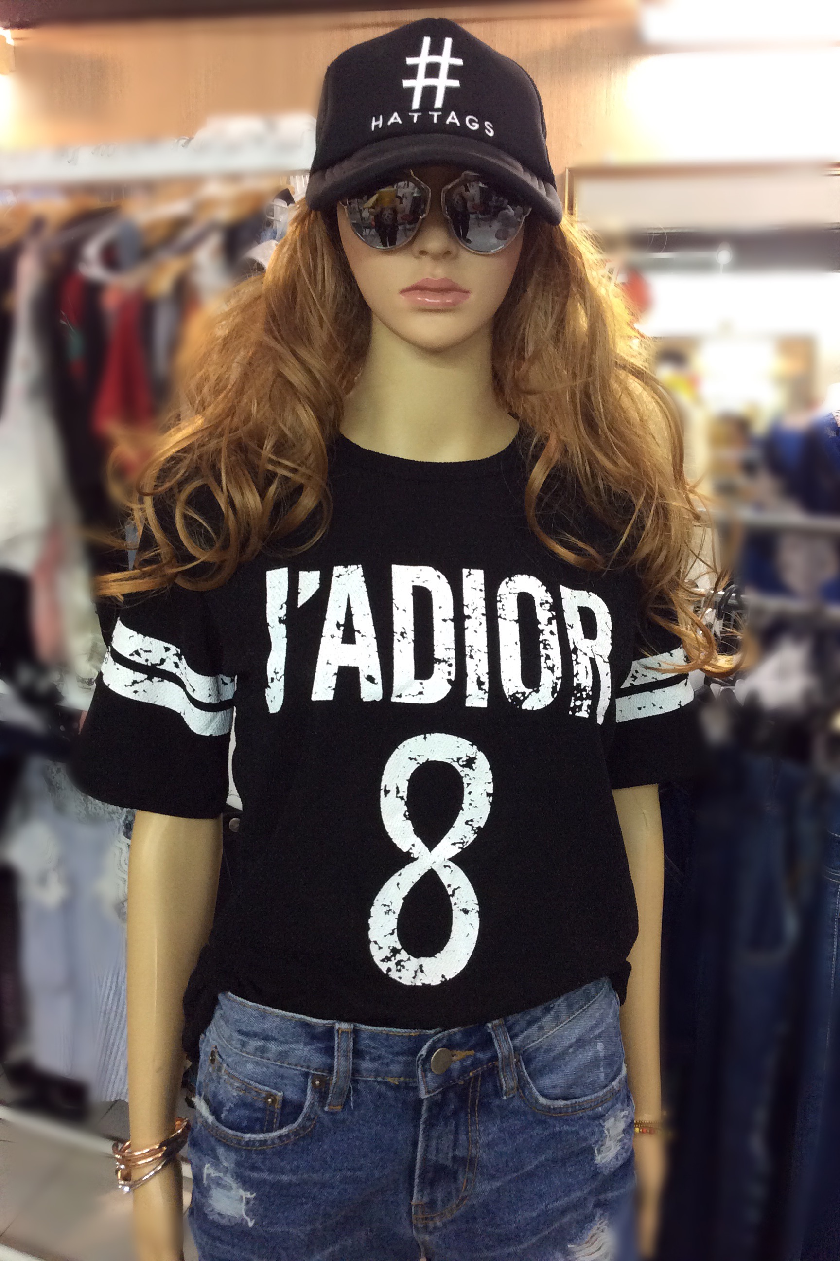 🦋เสื้อยืดสไตล์เกาหลี ผ้าวิ้งๆวาวๆ สกรีน J'ADIOR 8 เนื้อผ้านุ่มนิ่มใส่สบาย