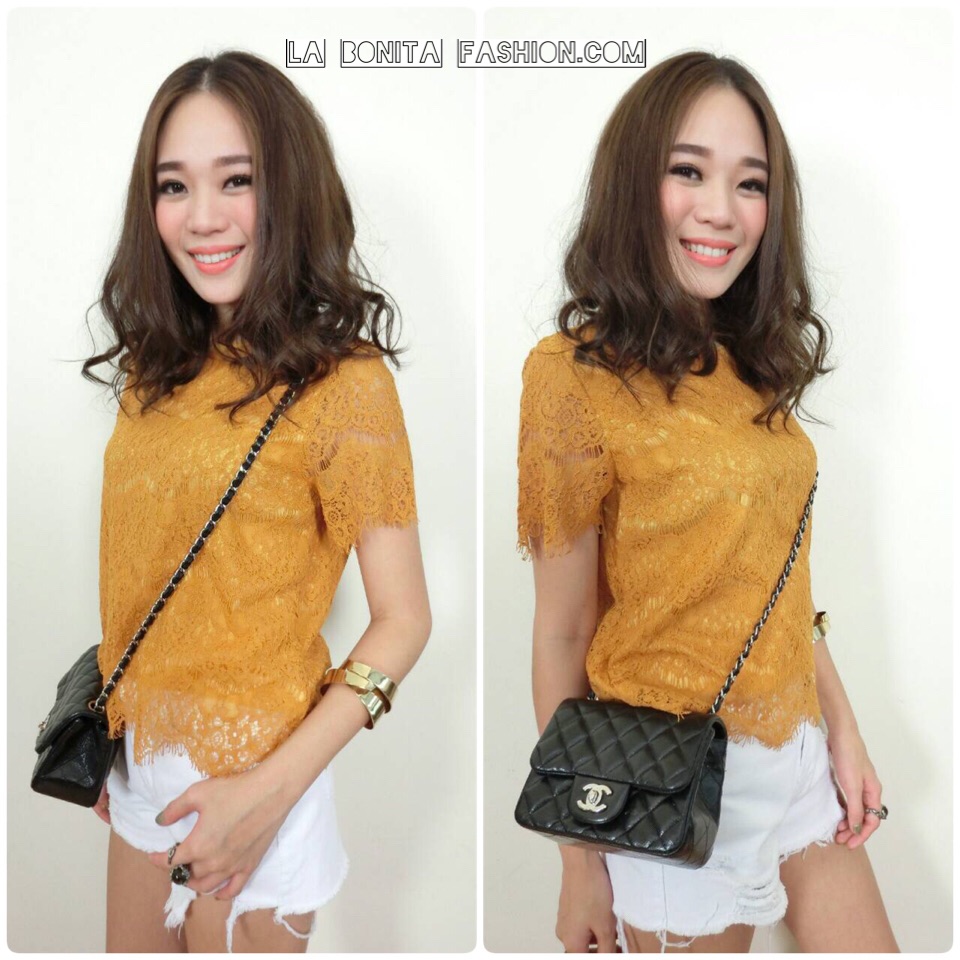 Lace Garden Top (ONLY @Naked Studio) เสื้อตัวสั้นลูกไม้อย่างดี มีซับในในตัว งานดีเย็บเก็บริมขอบเรียบร้อยค่ะ ใส่ได้กับทั้งยีนต์ขาสั้นและยาวนะค่ะ