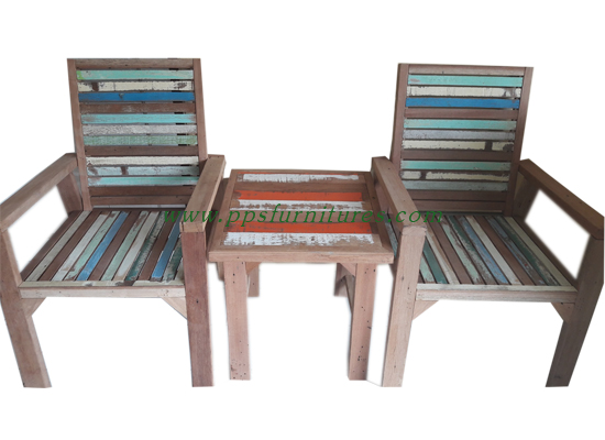 ชุดโต๊ะไม้เก่า2ที่นั้ง