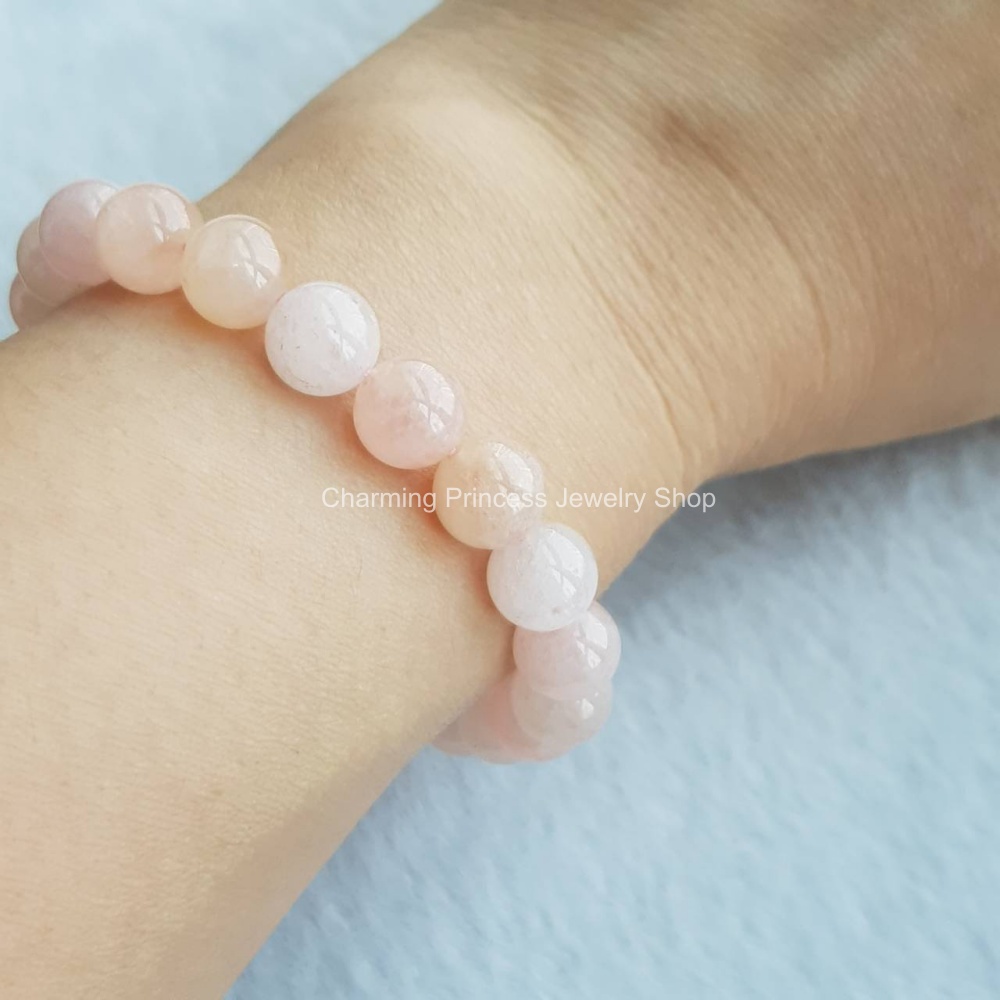 Morganite มอร์แกไนท์ เกรด AAA 8 มม รักที่ไม่มีเงื่อนไข