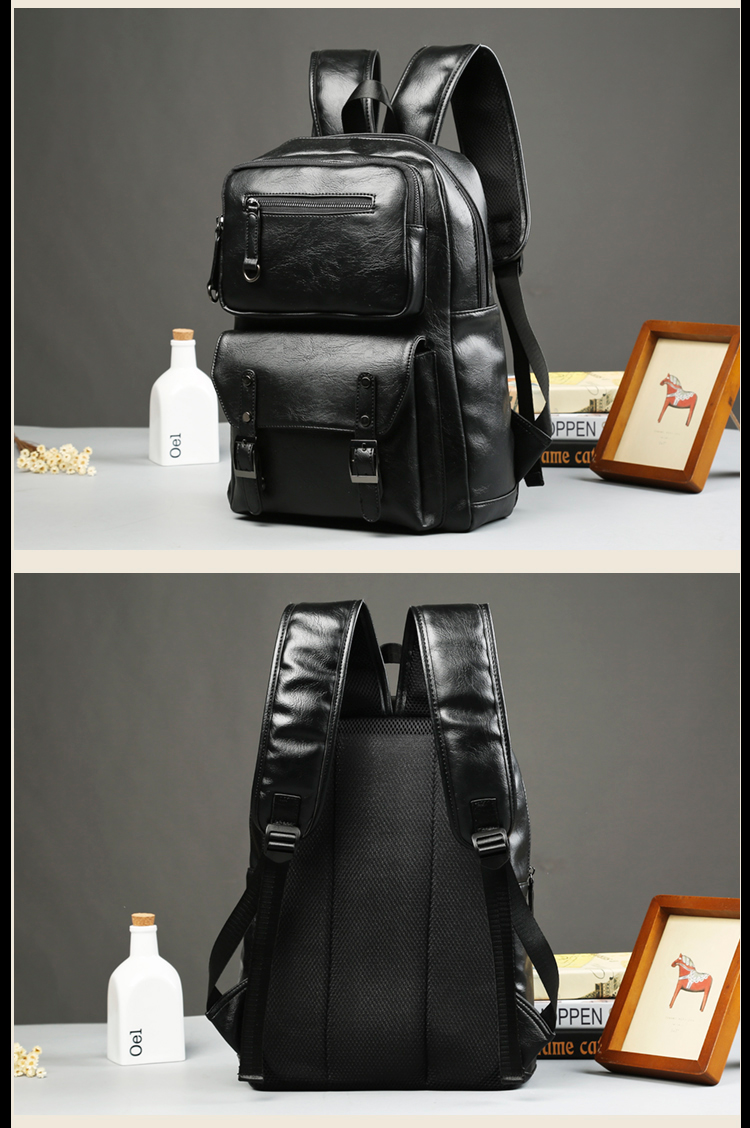 พร้อมส่ง กระเป๋าเป้สะพายหลัง เป้หนัง ใส่คอมพิวเตอร์นักธุรกิจ แฟชั่นเกาหลี