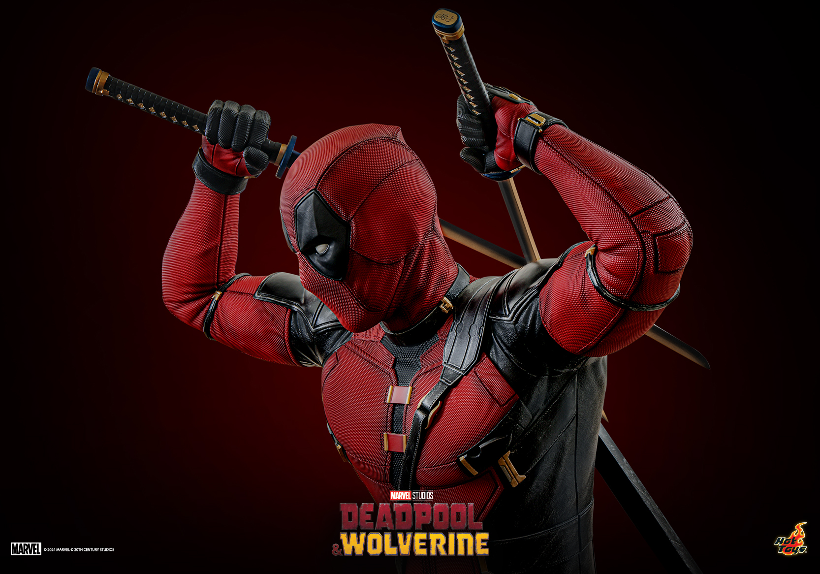 Hot Toys STA2401 Deadpool & Wolverine - Deadpool Life-Size Statue