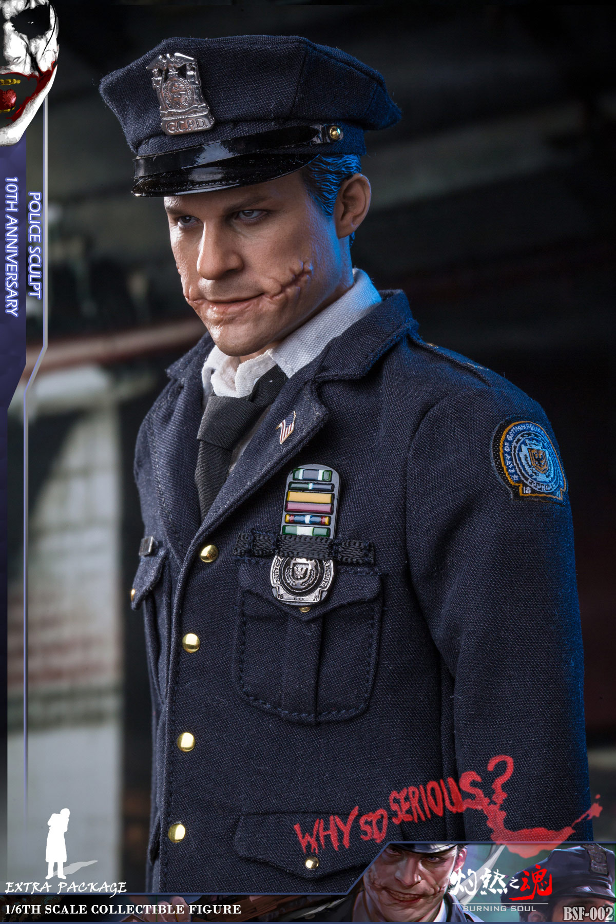 Burning Soul BSF002 1/6 Policesculpt 10th Anniversary (ใหม่เปิดเช็คหนังเริ่มลอก)