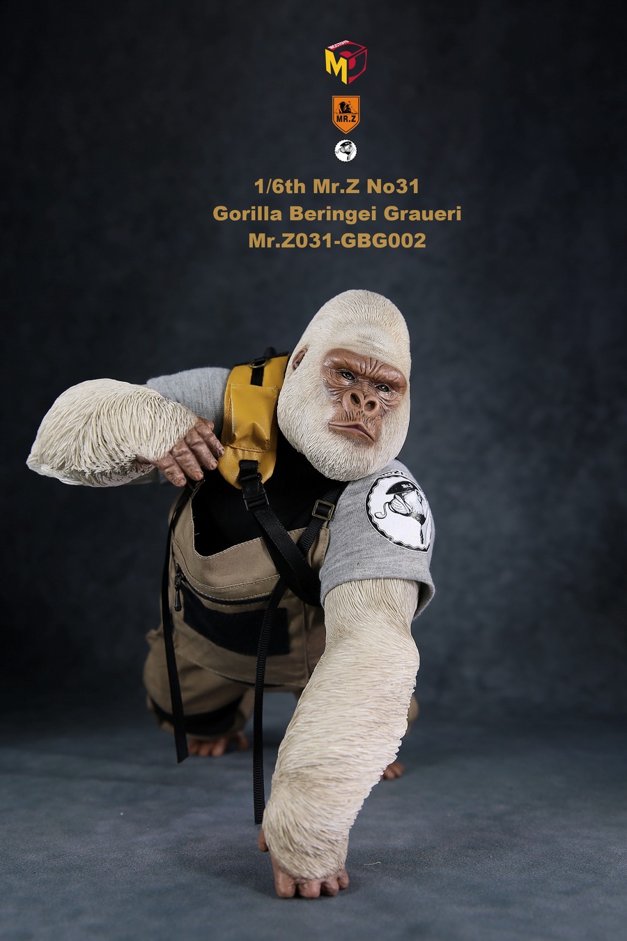 Mr.Z MRZ031-GBG001, 002 Animal Model - Gorilla Beringei Graueri (Black&White)