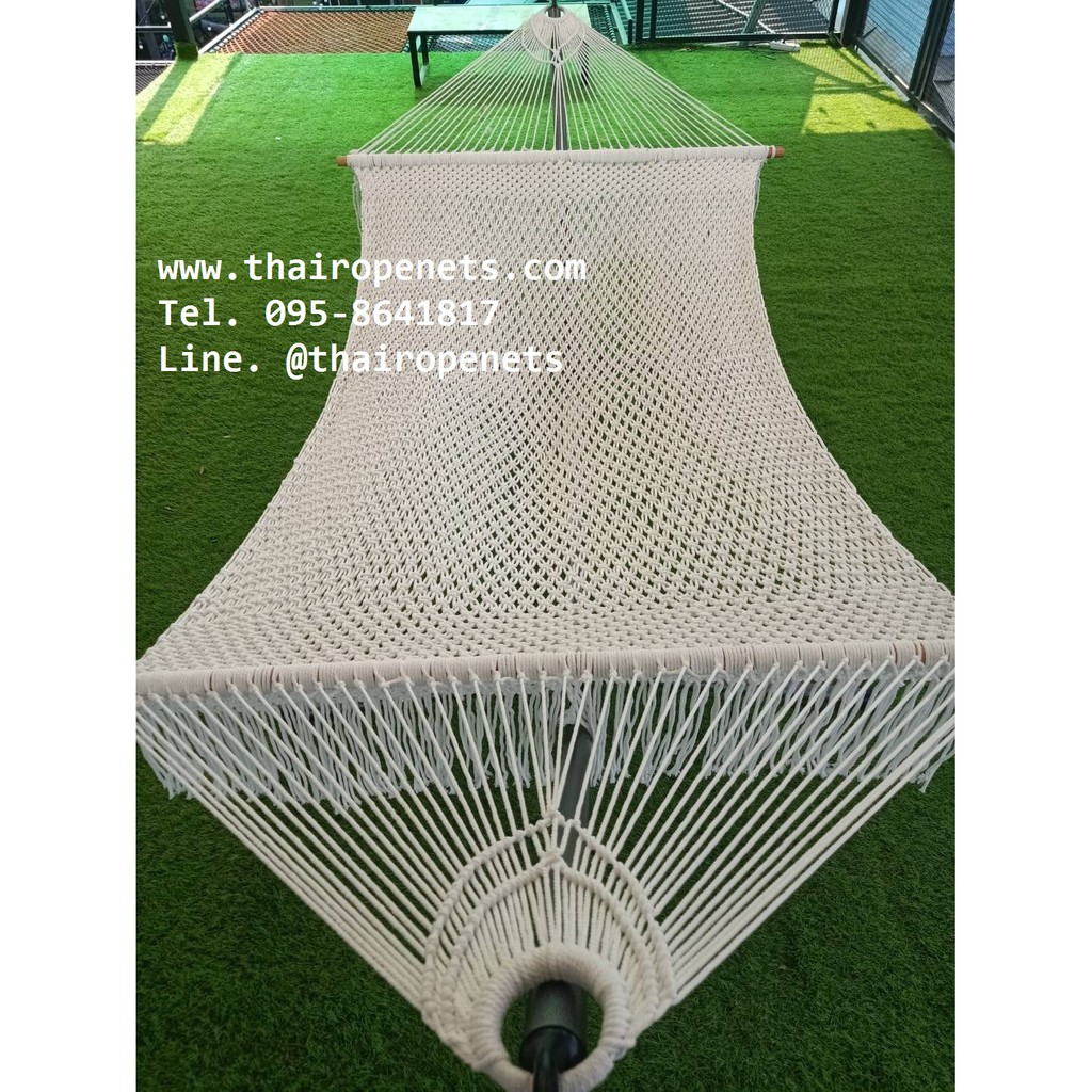 เปลญวน Hammocks + รวมขาตั้ง Size XL ขนาดใหญ่พิเศษ ไม่ขึ้นรา ใช้งานกลางแจ้ง มีสินค้าพร้อมส่ง