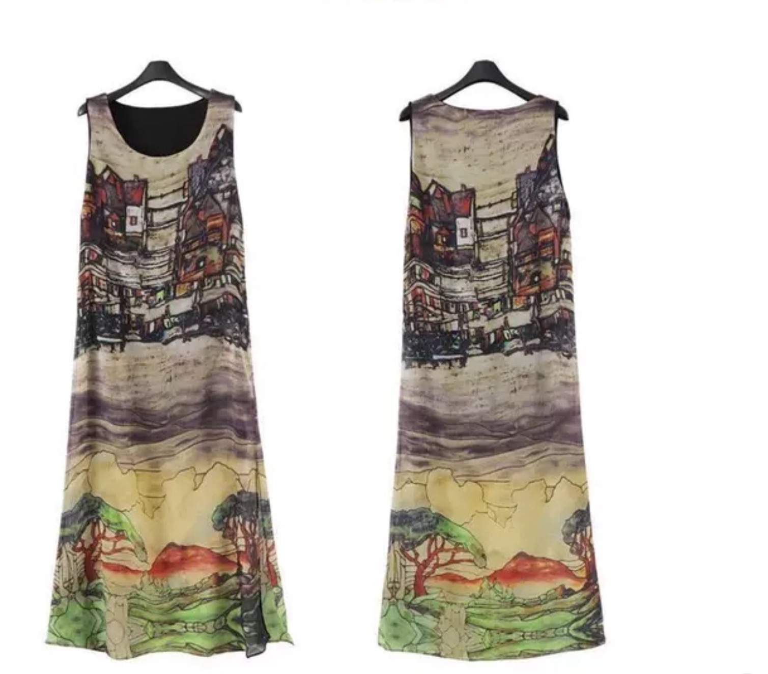 ชุดเดรสแขนกุดใส่เที่ยวทะเล