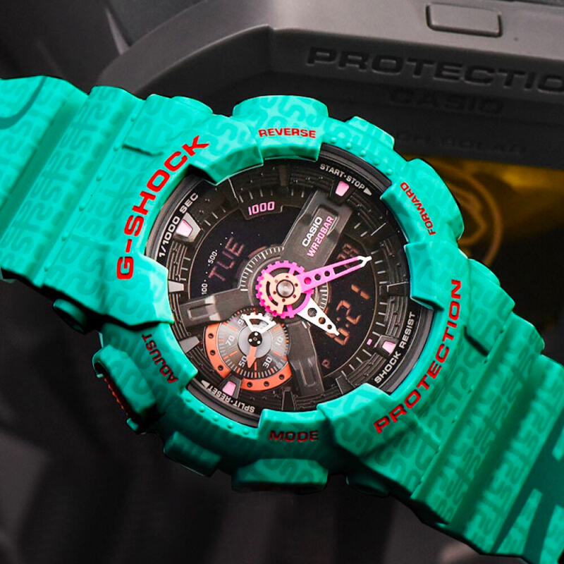 Casio G-Shock นาฬิกาข้อมือ สายเรซิ่น ผู้ชาย รุ่น GA-110SGG-3A GA-110SGH-4A