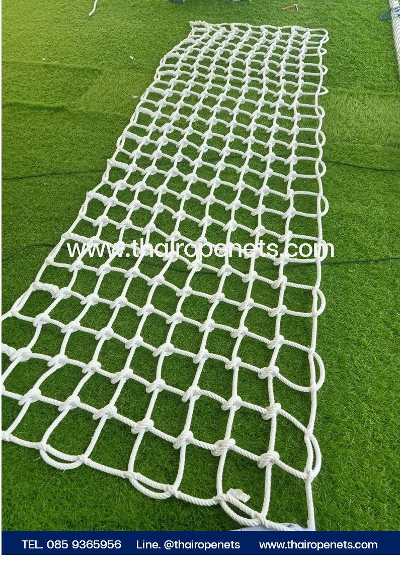 Safety Net Polyester ตาข่ายกันเด็กตก ตาข่ายเส้นใยนิ่ม โพลีเอสเตอร์สีขาว