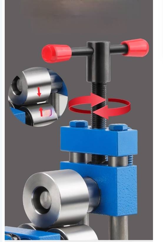 ES24 เครื่องม้วนโลหะอ่อน ทำแหวน/กำไล ลูกกลิ้งหน้า 45 มิล