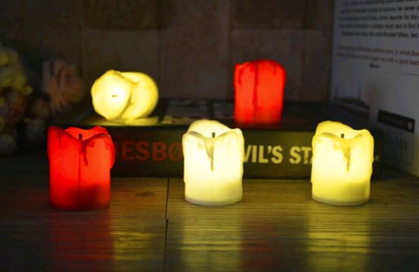 เทียน LED ขนาดเล็กแบบมีหยดน้ำตาเทียน