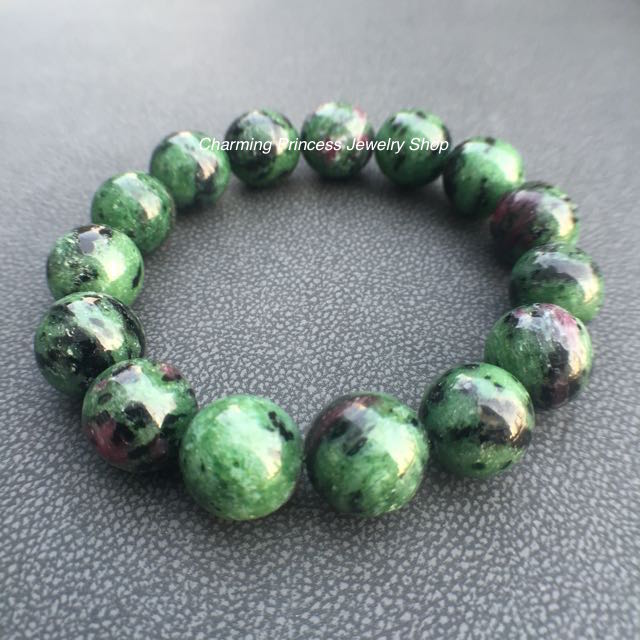 Ruby Zoisite, Anyolite รูบี้ซอยไซท์, เอนิโอไลต์ 12 mm มีความรู้สึกดีและมีความสุข