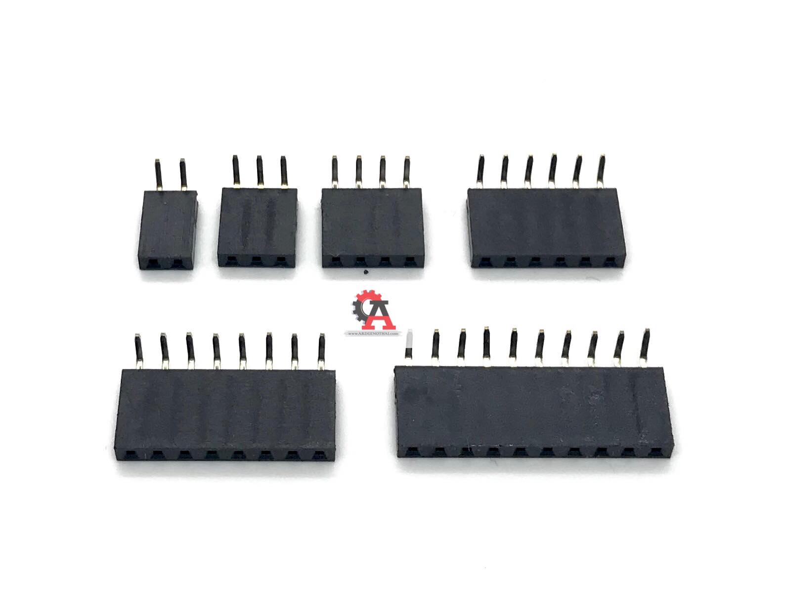 Female socket 2.54MM pitch single row ขางอ