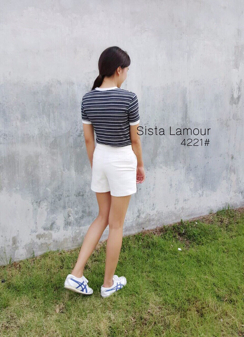 เสื้อครอป เสื้อลายริ้วใหม่Cute มั๊กๆ ต้องมีนะจ๊ะบอกเลย