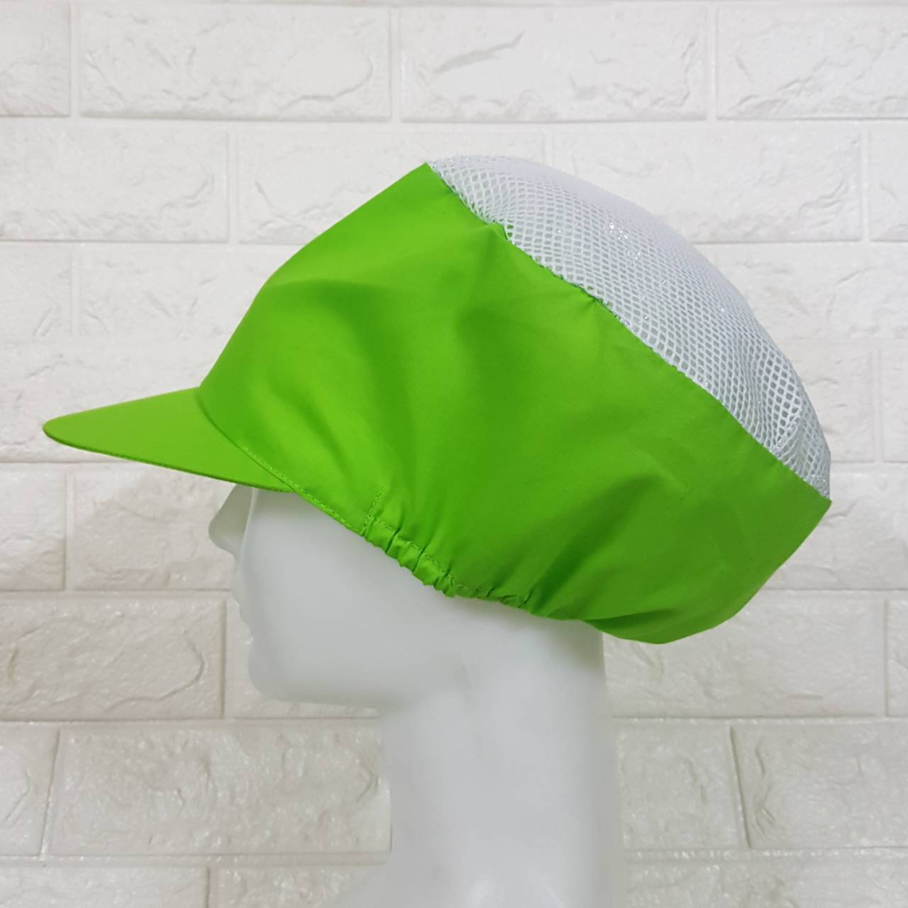 จำนวน 100 ใบ หมวกคลุมผมตาข่ายบน หมวกแม่ครัว หมวกพ่อครัว หมวกทำอาหาร หมวกโรงงาน หมวกพนักงานฝ่ายผลิต หมวกอุตสาหกรรม หมวกคลุมผมชาย-หญิง