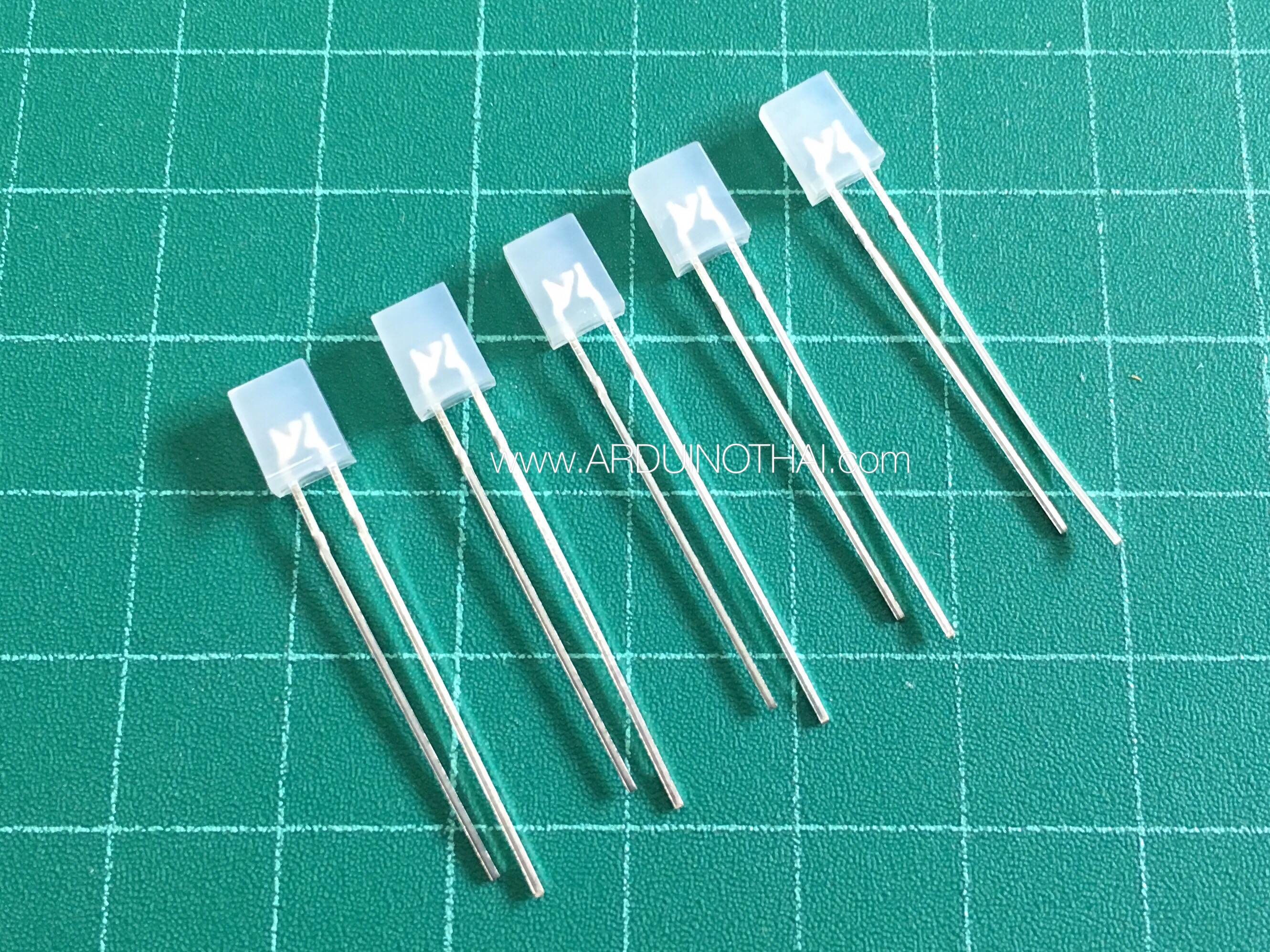 2x5x7 Square Blue LED สีน้ำเงิน