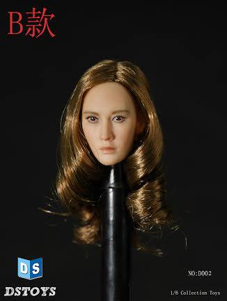 DS Toys D-002B Female Headsculpt หัว แม็คกี้ คิว ผมดัด