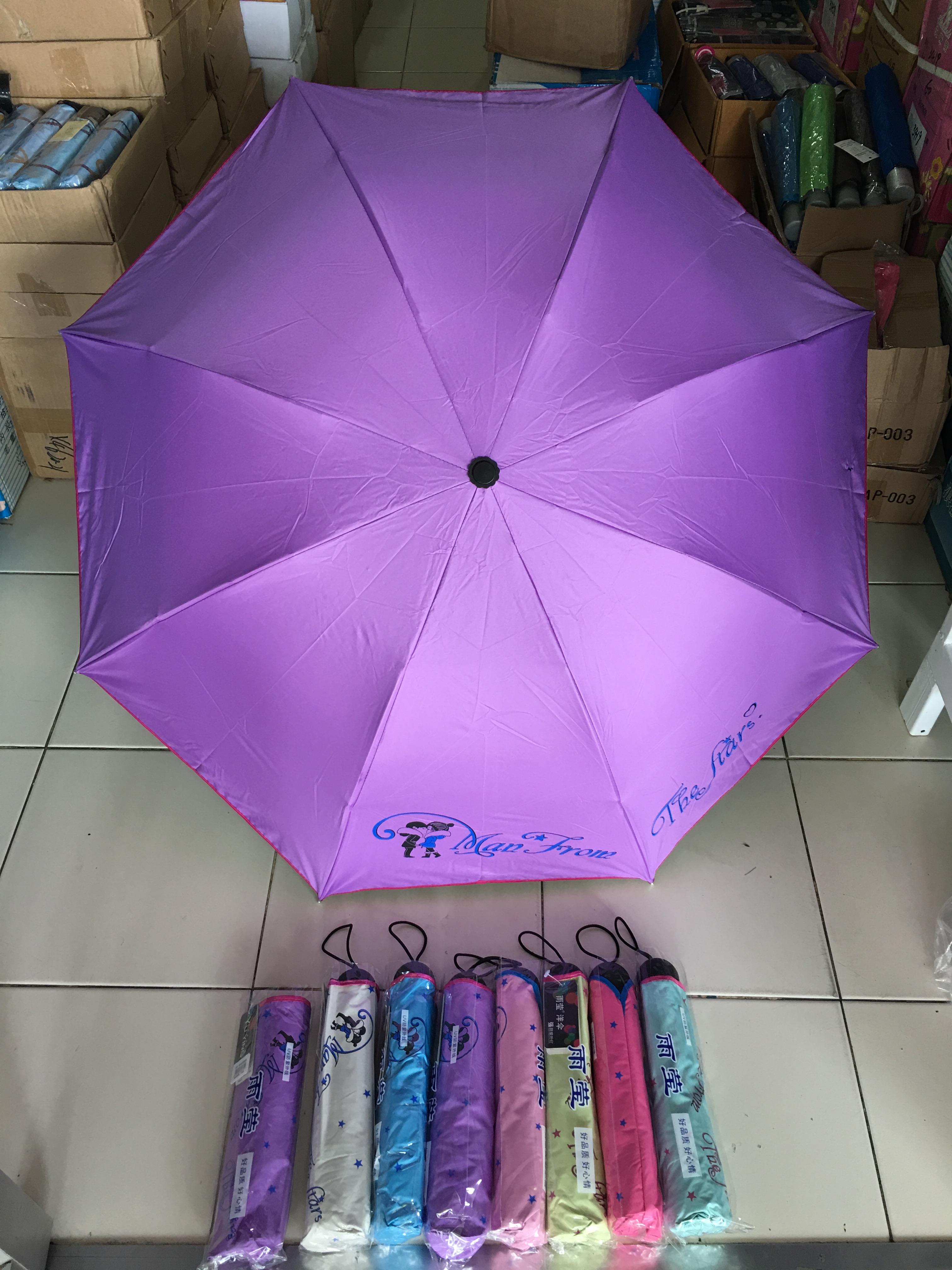 ร่มโค้งแฟชั่นยูวีสีดำรหัส695