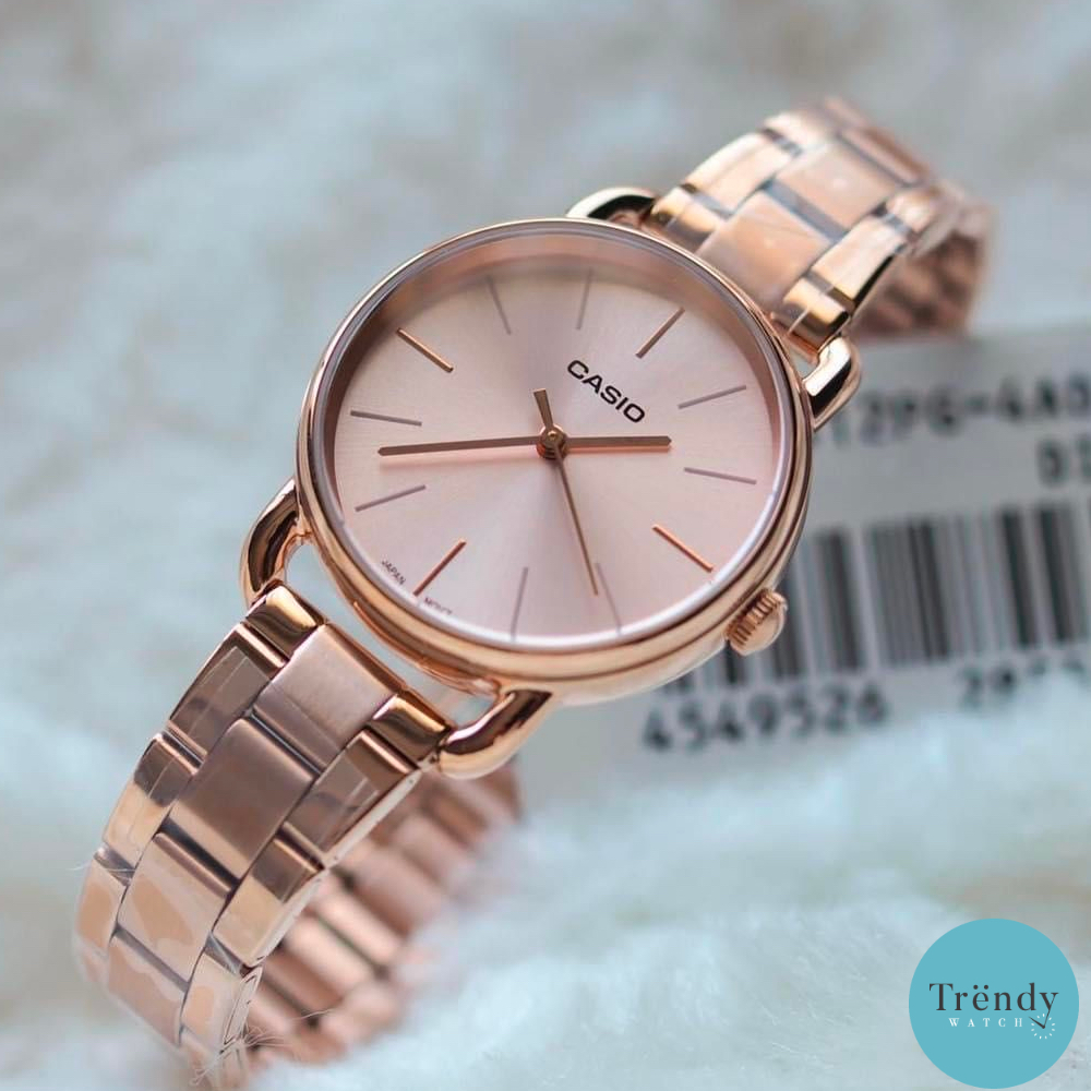 นาฬิกา นาฬิกาข้อมือผู้หญิง GENERAL รุ่น LTP-E412PG-4ADF PINK GOLD