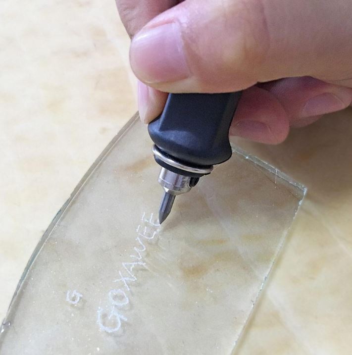 EG11 เครื่องแกะสลัก เหล็ก หิน กระจก กระเบื้อง พลาสติก รุ่นพกพา 25w