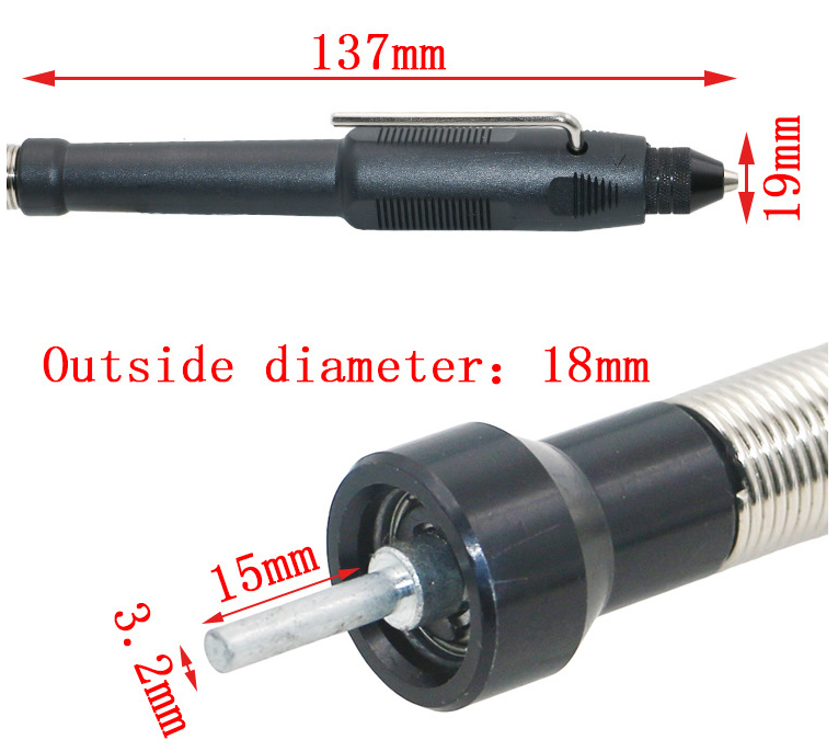 AD16 สายอ่อนใส่สว่าน /เครื่องเจียรเล็ก แบบหัวจับปรับขนาดได้ 0.3-3.2 mm