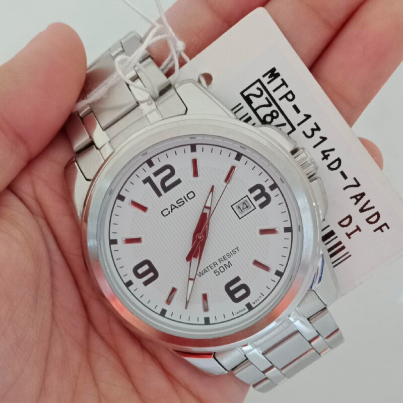 CASIO STANDARD Men นาฬิกาผู้ชาย สายสแตนเลส รุ่น MTP-1314D MTP-1314D-1A