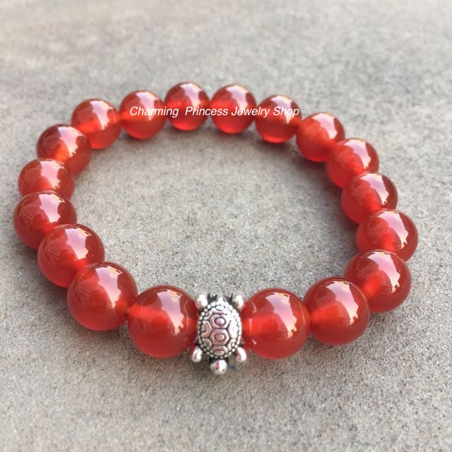 Carnelian with 925 Turtle คาร์เนเลียน 10 มม ประดับเต่าให้โชคลาภ ประกอบกับการเป็นเทวีแห่งความอุดมสมบูรณ์ ช่วยเรื่องการเงินและสุขภาพ หินเสริมดวงปีมะแม