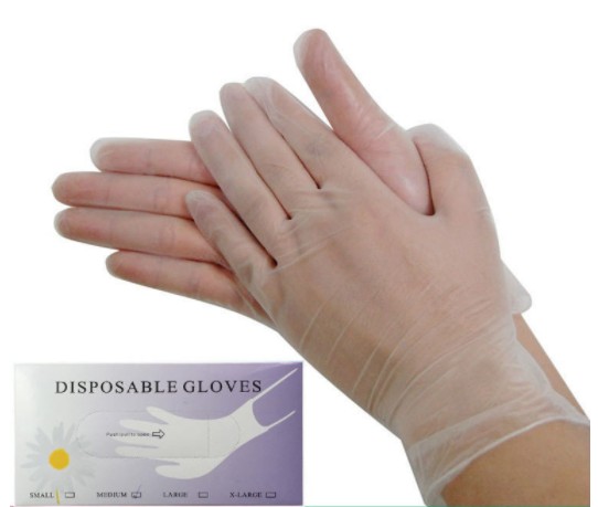 ซื้อ 2กล่องคุ้มกว่า!! ถุงมือยาง PVC ไร้แป้งจากโรงงาน ป้องกันเชื้อโรค ทำความสะอาด (1 กล่องมี 50 ชิ้น) มีไซส์ให้เลือก